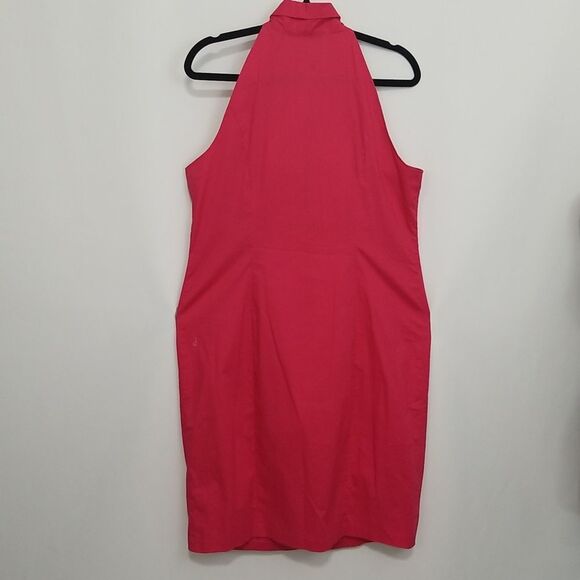 Gorgeous Fuschia Front-Ruffle Zip Dress by Richard Malcom 0028 - Picture 5 of 6